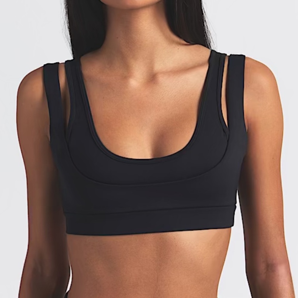 NIKE SKIMS Sleek Black Sports Bra for Women